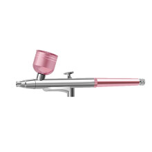 (Pink) Airbrush Mini Spray Gun for Painting Model Cake Paint Spray Gun 0.3mm Nozzles Portable Air brush Spray Gun with Cleaning Kit