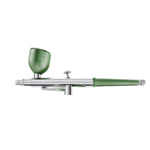 (Green) Airbrush Mini Spray Gun for Painting Model Cake Paint Spray Gun 0.3mm Nozzles Portable Air brush Spray Gun with Cleaning Kit