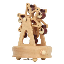 Buche Riesenrad Modell Holz-Musikbox 11x16 cm