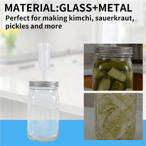 2 Pack 32 Oz Mason Jar Fermentation Kit, Fermentation Jars, Fermentation Lids, Fermenting Weights and Airlocks 2