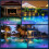 Intelligent Light Control Solar Float Light Colorful Gradual Change Home Ambient Light Outdoor/Pool/Courtyard Floodlight 6