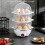 Multifunctional Egg Boiler Electric Egg Steamer Cooking Breakfast Machine Double Layers Egg Cooker US Plug 2
