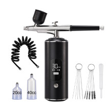 (Black) Airbrush with Compressor Portable Airbrush Painting Mini Spray Gun for Painting Paint Crafts Airbrush Compressor Paint Spray Gun