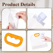 10 Pièces de Conteneurs D'Eau Pliables, Sacs D'Eau en Plastique Transparent de 1/2 Gallon pour le Sport, le Camping, la Randonnée, les Voyages