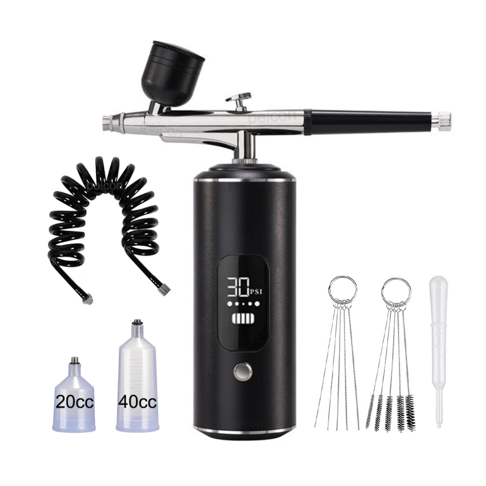 (Black) Airbrush With Compressor Paint Spray Gun Portable Airbrush Painting Mini Spray Gun For Paint Model Airbrush Kit With Compressor 4017648550220