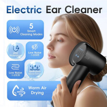 Ear Wax Cleaner Kit Ear with Mild Drying Safe Ear Cleaner with Dual-Compartment Design, Ear Wax Removal