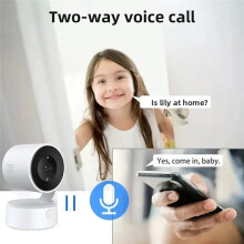 3MP Snabbsamtal Inomhus Babyvakt WiFi PTZ-Kamera Automatisk Spårning Färg Nattseende IP-Övervakning Tuya-App EU-Kontakt