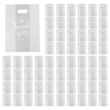 300 Pcs Thank You Plastic Gift Bag Plastic Shopping Bag with Handle Christmas Wedding Party Gift Bag Candy Cake Small