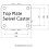 Parnells 200mm swivel castor with grey cast iron wheel 3
