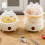Compact Egg Cooker with Auto Shut Off for Hard/Soft Boiled Eggs & Custard, Ideal for Dorms Two Floor US Plug 5