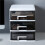 Four-Layer Drawer Type Storage Box, Transparent Black White, Ideal for Home 3 Drawer 2