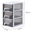 Four-Layer Drawer Type Storage Box, Transparent Black White, Ideal for Home 3 Drawer 7