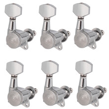 6R Verchromte Saiten-Stimmwirbel StimmgeräTe Mechaniken für Akustische E-Gitarren Lock Schaller Style