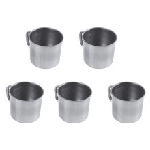 5X Edelstahl-Kaffee-Tee-Becher-Schale-Camping / Reise-3.5