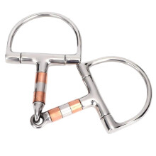 Stainless Steel Horse Chew French Link Loose Thickness Bit Loose Mouth Bit Roller with Copper Rollers for Horse