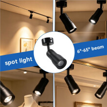 Spot de Plafond Réglable à Angle de Faisceau Étroit de 10 à 60, 3 000 K, 7 W, Zoomable, avec Fonction