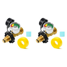 2Pack Propane Tank Gauge with POL Connection,for 5-100Lb Propane Tank, Stay Accurate At Different Temperatures