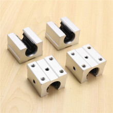 16 x SBR12UU 12mm Aluminum Linear Motion Router Bearing Block, Silver
