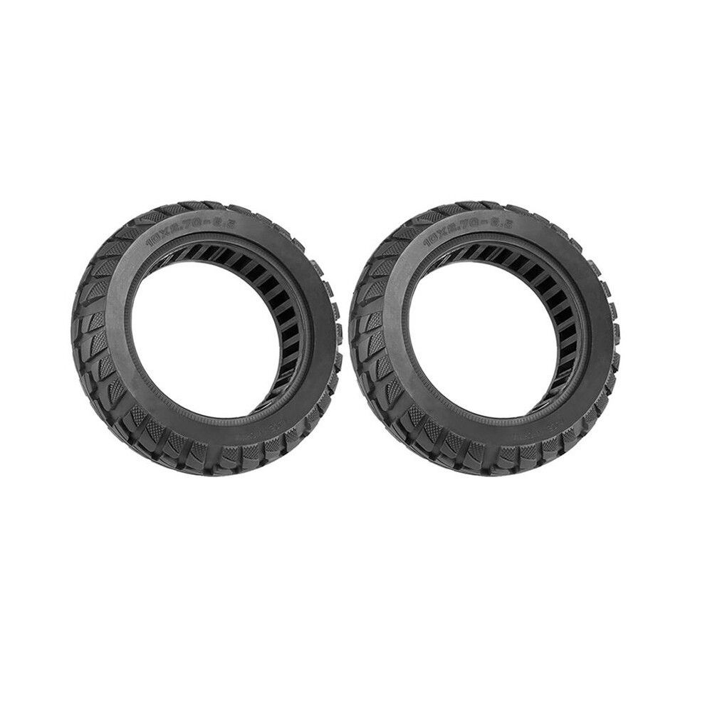 2X 10Inch Electric Scooter Solid Tire, 10X2.70-6.5 70/65-6.5 Tires, Off-Road Wear-Resistant Scooter Tubeless Tire, 1 6033327641889