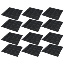 12 pcs- Schallschutzschaum Schallabsorption Pyramide Studio Behandlung Wandpaneele