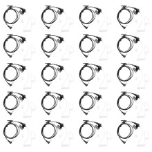 20X Straight Listen Only Transparent Flexible Acoustic Tube Earpiece 3.5mm Earphone Headset Mono Jack for Walkie-Talkie