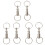 6 Pieces Removable Double Keychains Iron Nickel Double Detachable Keychain Double Keychain Rotating Ring Keychain 1