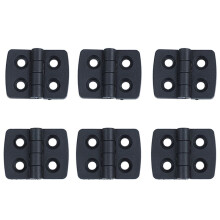 30Pcs Reinforced Black Plastic Door Hinges 40mm x 30mm