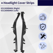 Headlight Lens Seal Gasket for - E39 5 Series 99-03 63126908405 63126908406 Left Right Car Headlight Lens Shell Cover