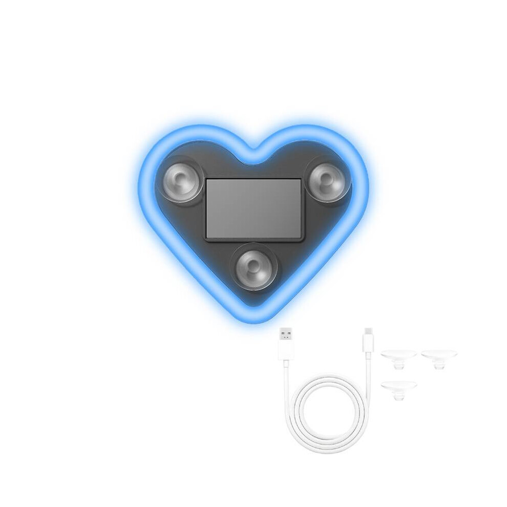 () Led Ambient Car Heart Solar Neon Triangle Window Supplies Enhancement Blue/Light 692289962119