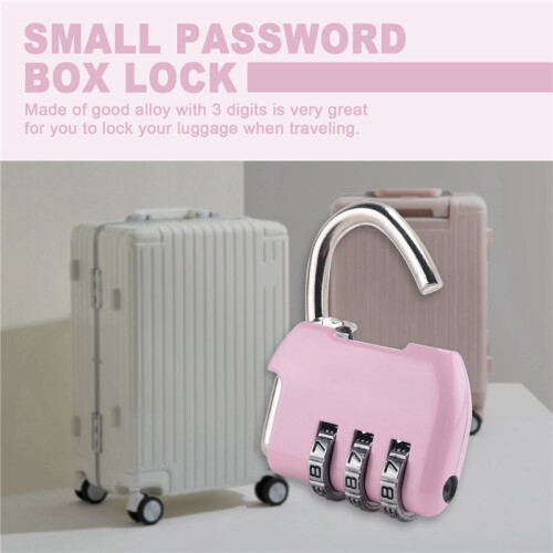 Luggage Box Resettable Combination Lock Padlock 3 Digit Number 2