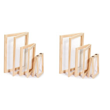 6 Pieces Paper Wooden Paper Mold Making Screen Kit 3 Size Frames for DIY Paper  12.7X17.8cm 19.8X24.8cm 24.8X33.0cm