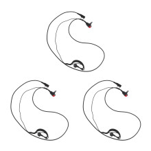 3X 2 Pin G Shape Headset Earpiece Mic for Two Way Radio Security Walkie Talkie Radio for