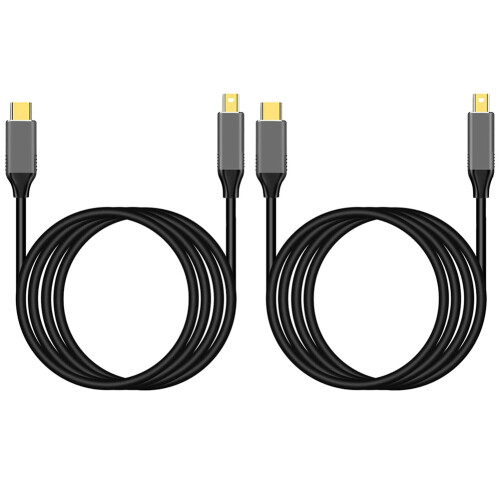 2X USB C to   Cable USB Type C  3 to  DP Cord 4K Adapter Cable