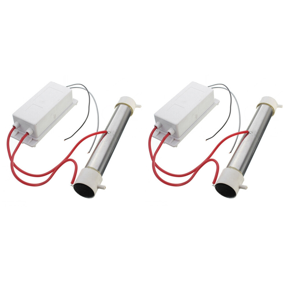 2X 3G Ozone Generator 220V Air Purifier Ozone Sterilizer Stainless Steel Quartz Tube Air Ozonator Machine For Water 4713473465097