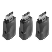 3X -compatible to VGA Converter Gold-Plated with Connector 3.5mm Audio Cable for PC,Laptop,DVD,Desktop,TV Box - Black