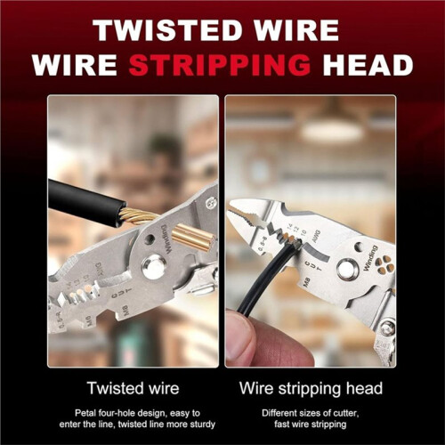 Foldable Wire Stripper,Multifunctional Foldable Wire Stripper Electrical Pliers,for Cutting Pulling Wires Cable Scissors 2