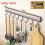 (Gray 8Hooks) Durable Wall Steel Shelf With Hooks For Kitchen Organization Storage Spice And 1