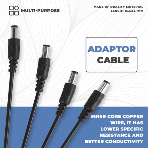 1 to 4  Power 4-Port Splitter Adapter Adaptor Cable CCTV Camera 1