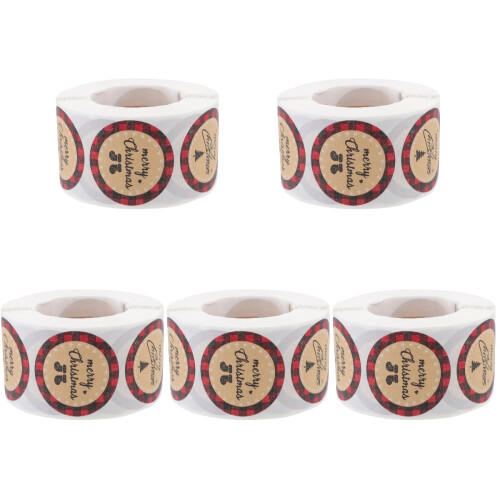 5Rouleaux Étiquettes Sceau Enveloppe Autoadhésives Multicolores 2