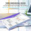 48 Packs Binder Pocket 11 Holes Expandable Binder Folders for 2/3/4 Ring Binder Plastic Envelope File Document Pouch 6