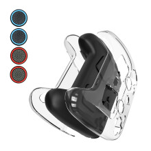Transparentes Gehäuse mit Joystick-Kappen für Steam-Blaurot