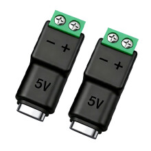 2 x lötfreier USB-C-zu-2-Pin-Anschluss zum Laden-weiblicher Kopf