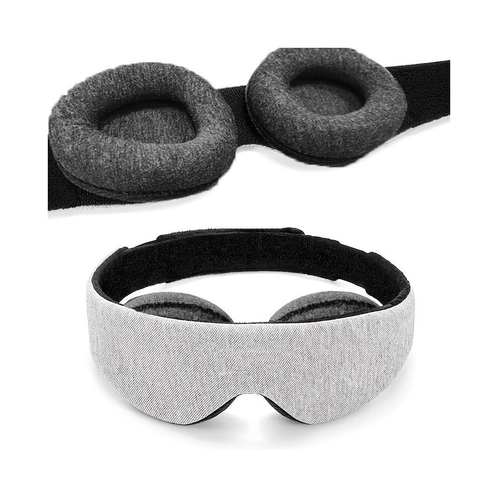 Gray (Gray) Sleep Portable Mask 100 With 3D Contoured Design Blackout Eye Mask Zero Pressure Adjustable Eye