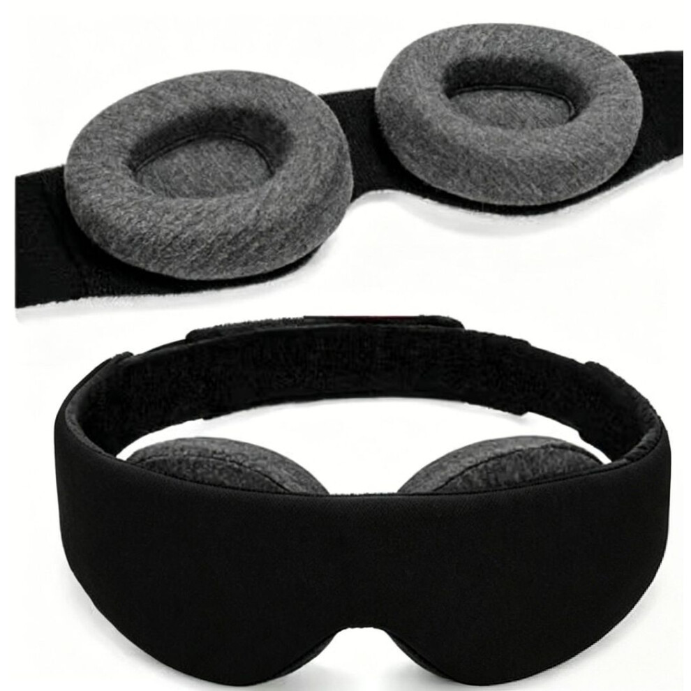 Black (Black) Sleep Portable Mask 100 With 3D Contoured Design Out Eye Mask Zero Pressure Adjustable Eye