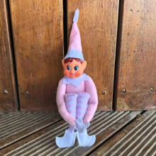 (Pink Girl) Xmas Elf Christmas Elf With Soft Fabric On The Shelf Dolls Boy Stuffed Plush Girl