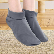 Castor Wrap for Feet Comfortable Castor Oil Foot Socks for Women Men, Gray