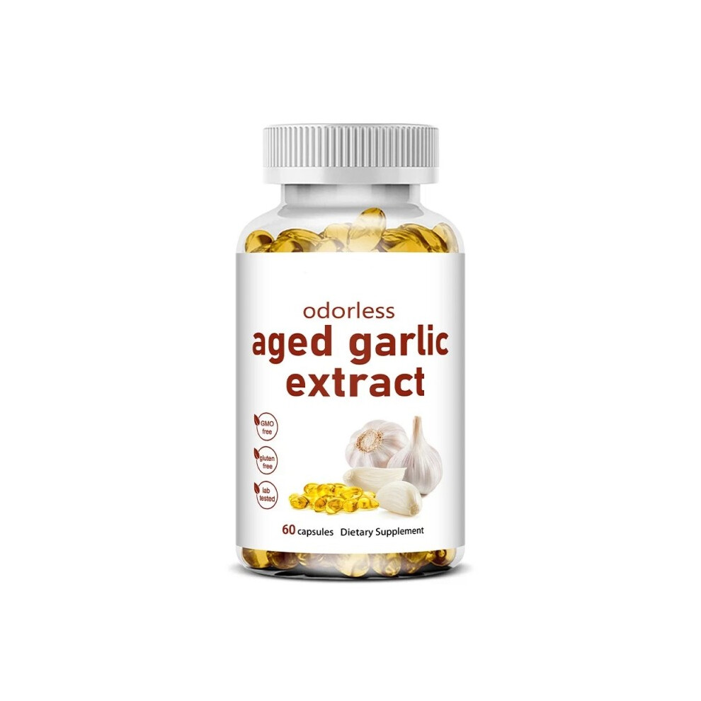 (2Box=240Capsules) Aged Garlic Extract Supports Energy And Supports Heart Health 120 Softgels
