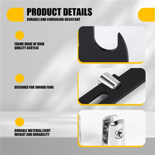 Sword Display Stand,Sword Hook,Acrylic Two-Layer Wall-Mounted Samurai Sword Stand Display Stand,Support All Swords A 2