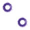 2Rouleaux Ruban Violet Polyester Feuille Décoration Cadeau DIY Chic 5