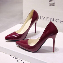 (Burgundy,34)Chaussures à talons hauts à talons hauts rose chic avec semelle en caoutchouc pour occasions spéciales